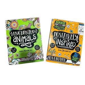 Positively Inspired & Enchanted Animals Coloring Book Set